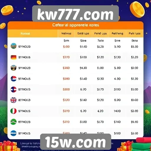 Comparativo de bônus e promoções do kw777.com